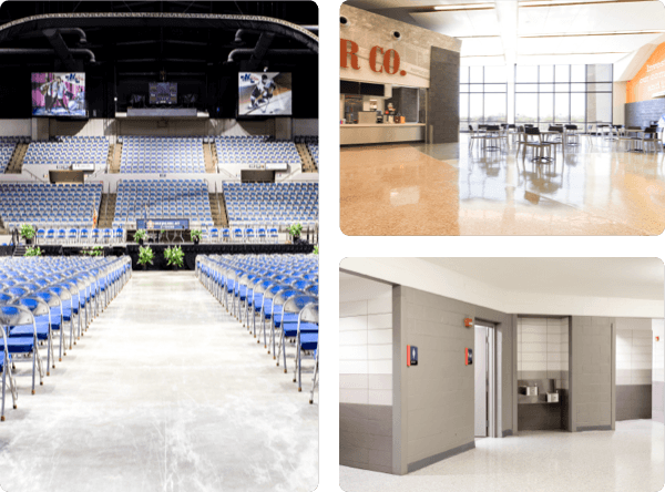 Images from James S. Jackson Company construction job at the Allen County War Memorial Coliseum.